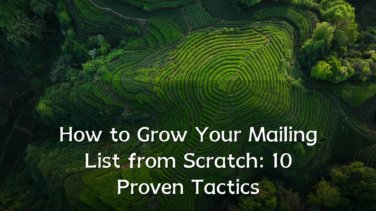 How to Grow Your Mailing List from Scratch: 10 Proven Tactics