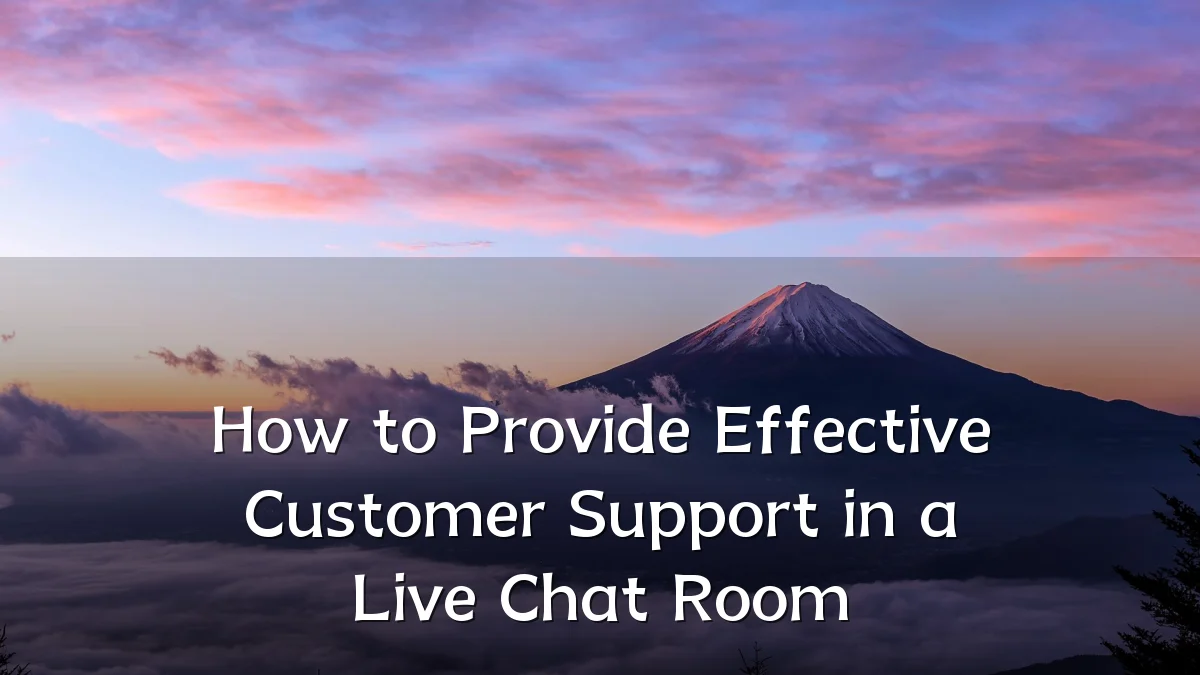 How to Provide Effective Customer Support in a Live Chat Room