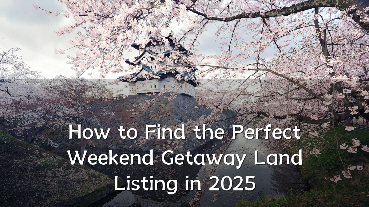 How to Find the Perfect Weekend Getaway Land Listing in 2025