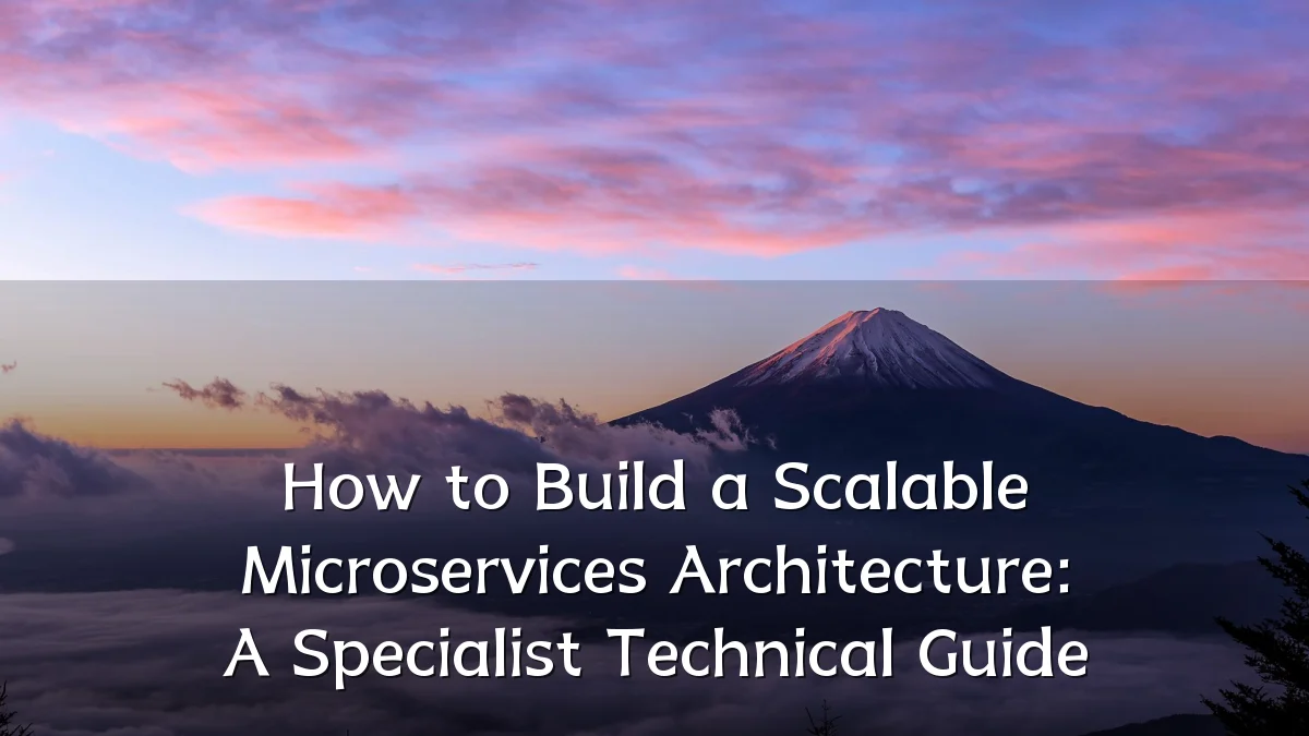 How to Build a Scalable Microservices Architecture: A Specialist Technical Guide